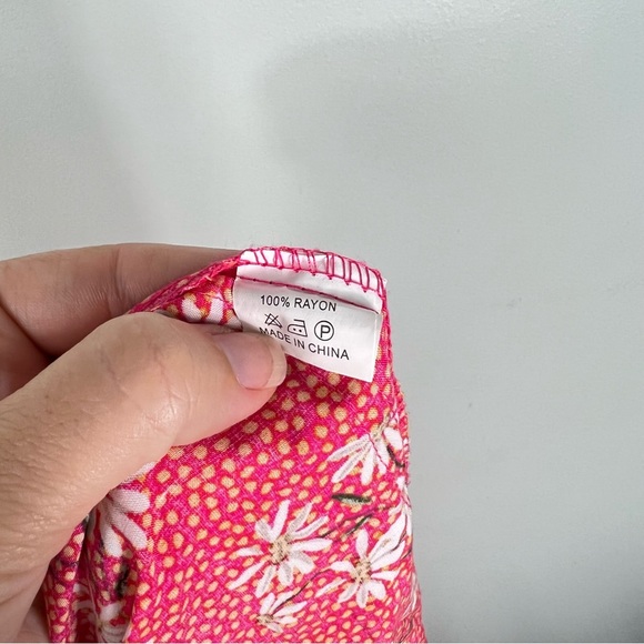 NEW Jaase size XS red romper boho bohemian floral playsuit pockets casual party - Picture 10 of 10